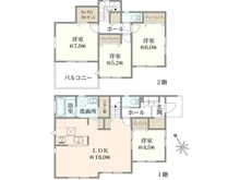 【神奈川県/横浜市都筑区東山田】都筑区東山田4丁目　新築戸建て3号棟 間取り図