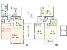 【神奈川県/横浜市青葉区田奈町】FOREST TOWN 青葉台II　新築戸建て　5号棟 間取り図