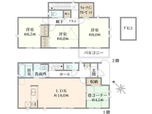 【神奈川県/横浜市青葉区田奈町】FOREST TOWN 青葉台ＩＩ　新築戸建て　6号棟 間取り図