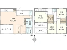 【東京都/町田市つくし野】町田市第1つくし野2丁目　新築戸建て 間取り図