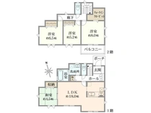 【神奈川県/川崎市宮前区犬蔵】FOREST TOWN　犬蔵新築戸建て　3号棟 間取り図
