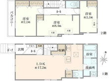 【神奈川県/相模原市南区上鶴間】相模原市南区上鶴間3丁目3期　新築戸建て 間取り図