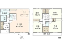 【神奈川県/川崎市宮前区五所塚】五所塚2丁目　新築戸建て3期　2号棟 間取り図