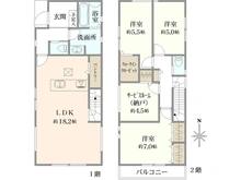 【神奈川県/横浜市港北区篠原台町】港北区篠原台町　新築戸建て　1号棟 間取り図