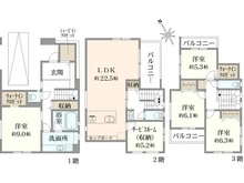 【東京都/大田区南馬込】大田区南馬込4丁目新築戸建 間取り図