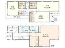 【東京都/文京区白山】文京区白山4丁目　中古戸建 間取り図