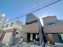 【東京都/豊島区長崎】豊島区長崎6丁目新築戸建 A号棟 建築中の外観：全2棟/左側
