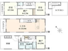 【東京都/文京区小石川】小石川五丁目　新築戸建 B区画 間取り図