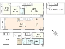 【東京都/文京区小石川】小石川五丁目　新築戸建 D区画 間取り図