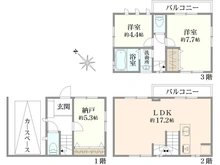 【東京都/文京区千石】文京区千石2丁目戸建 間取り図