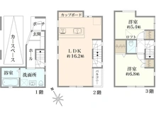 【東京都/豊島区高松】豊島区高松二丁目　新築戸建A棟 間取り図