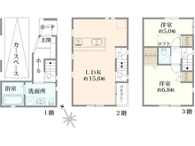 【東京都/豊島区高松】豊島区高松二丁目　新築戸建B棟 間取り図
