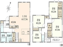 【千葉県/我孫子市台田】エイシス我孫子　新築戸建3号棟 間取り図