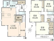 【千葉県/我孫子市台田】エイシス我孫子　新築戸建21号棟 間取り図