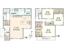 【千葉県/柏市松ケ崎】ソラタウン柏の葉キャンパス　新築戸建7号棟 間取り図