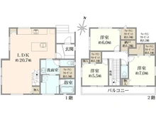【千葉県/柏市松ケ崎】ソラタウン柏の葉キャンパス　新築戸建32号棟 間取り図