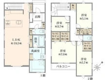 【千葉県/柏市松ケ崎】ソラタウン柏の葉キャンパス　新築戸建42号棟 間取り図