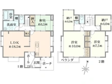 【千葉県/船橋市南三咲】船橋市南三咲1丁目　中古戸建 間取り図