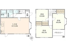 【千葉県/市川市須和田】市川市須和田1丁目　中古戸建 間取り図