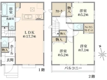【千葉県/市川市原木】市川市原木3丁目　新築戸建て　F棟 間取り図