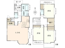 【千葉県/市川市北方町】市川市北方町4丁目　中古戸建 間取り図