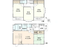 【千葉県/市川市下貝塚】市川市下貝塚2丁目　中古戸建 間取り図