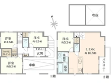 【千葉県/浦安市富士見】浦安市富士見2丁目　新築戸建 間取り図