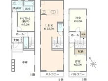 【千葉県/浦安市富士見】浦安市富士見2丁目　新築戸建　2号棟 間取り図