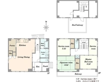【東京都/目黒区下目黒】下目黒4丁目中古戸建 間取り図