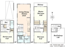 【東京都/台東区橋場】台東区橋場1丁目中古戸建 間取り図