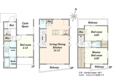 【東京都/北区滝野川】滝野川4丁目中古戸建 間取り図