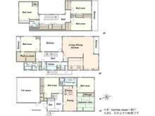 【東京都/目黒区三田】目黒区三田2丁目　中古戸建 間取り図