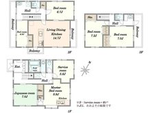 【東京都/大田区西蒲田】大田区西蒲田4丁目　中古戸建 間取り図