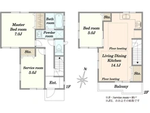 【東京都/荒川区西日暮里】荒川区西日暮里6丁目中古戸建 間取り図
