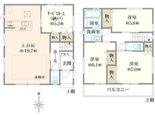 【東京都/板橋区東新町】板橋区東新町2丁目　新築戸建　A号棟 間取り図