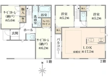 【東京都/板橋区東新町】板橋区東新町2丁目　新築戸建　D号棟 間取り図