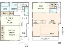 【東京都/板橋区東新町】板橋区東新町2丁目　新築戸建　H号棟 間取り図