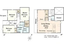 【東京都/板橋区成増】板橋区成増4丁目　新築戸建2号棟 間取り図