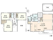 【東京都/板橋区赤塚】板橋区赤塚6丁目　新築戸建　2号棟 間取り図