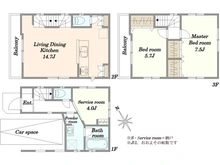【埼玉県/和光市白子】和光市白子2丁目　新築戸建 間取り図