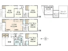 【東京都/豊島区池袋本町】豊島区池袋本町3丁目戸建 間取り図