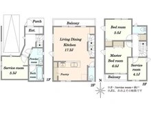 【神奈川県/川崎市幸区南加瀬】川崎市幸区南加瀬2丁目G号棟 間取り図