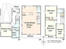 【神奈川県/川崎市幸区南加瀬】川崎市幸区南加瀬2丁目I号棟 間取り図