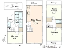 【東京都/大田区本羽田】大田区 本羽田二丁目 間取り図