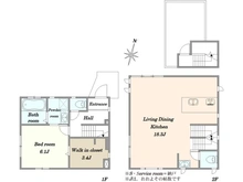 【神奈川県/川崎市中原区上丸子天神町】川崎市中原区上丸子天神町 戸建て 間取り図
