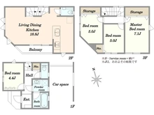 【神奈川県/川崎市多摩区宿河原】新築戸建宿河原4丁目　D棟 間取り図