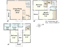 【神奈川県/川崎市高津区明津】GRACE WOOD CONFINE 明津　D号棟 間取り図