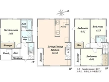 【神奈川県/川崎市高津区明津】GRACE WOOD CONFINE 明津　E号棟 間取り図