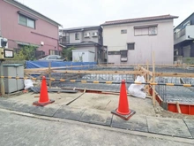 【神奈川県/川崎市中原区上平間】新築戸建　上平間1700番　B号棟 建築中の外観：全2棟（B号棟　左手側）