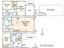 【神奈川県/川崎市中原区小杉御殿町】小杉御殿町新築戸建　全3棟2号棟 間取り図
